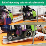 Ruedamann 7'L X 11.6" W Aluminum Wheelchair Ramp Wider Design,Holds up to 800Lbs, Perfect for Manual Wheelchairs,Heavy Scooters and Electric Wheelchairs