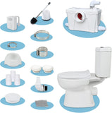 500 Watt Macerating Toilet of Upflush Toilet for Basement Toilet System, Macerator Pump with 4 Water Inltes for Kitchen Sink, Bathroom, Laundry (500Watt-1)
