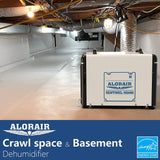 Basement/Crawlspace Dehumidifiers 198 PPD (Saturation), 90 Pints (AHAM), 5 Years Warranty, Condensate Pump, Auto Defrosting, Rare Earth Alloy Tube Evaporator, Remote Control (Optional)