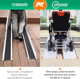 Ruedamann 7'L X 11.6" W Aluminum Wheelchair Ramp Wider Design,Holds up to 800Lbs, Perfect for Manual Wheelchairs,Heavy Scooters and Electric Wheelchairs