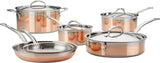 Hestan - Copperbond Collection - 100% Pure Copper 10-Piece Ultimate Cookware Set, Induction Cooktop Compatible
