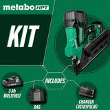 Metabo HPT 18V Multivolt™ Cordless Framing Nailer Kit | Accepts 2-Inch up to 3-1/2-Inch Clipped & Offset round Paper Strip Nails | 30 Degree Magazine | NR1890DCS