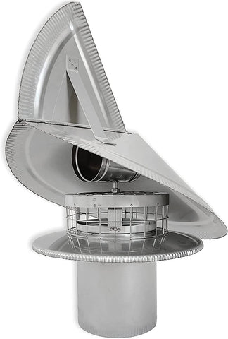 Wind Directional Chimney Cap, round Non Air Cooled 6