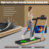 Goplus 2 in 1 Folding Treadmill, 2.25HP Superfit under Desk Electric Treadmill, Installation-Free with Blue Tooth Speaker, Remote Control, APP Control and LED Display, Walking Jogging for Home Office