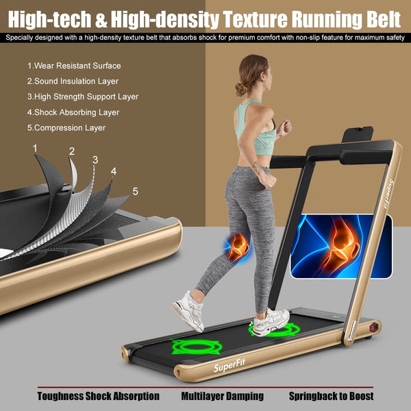 Goplus in Folding Treadmill, Superfit Under Desk