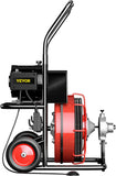100 Ft X 1/2Inch Drain Cleaner Machine Fit 2 Inch (50Mm) to 4 Inch(100Mm) Pipes 550W Open Drain Cleaning Machine 1700 R/Min Electric Drain Auger with Cutters Glove Drain Auger Sewer Snake