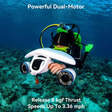 WINDEK  Whiteshark Mix Underwater Scooter with Action Camera Mount Dual Motor 40M Waterproof for Water Sports Swimming Pool & Diving & Snorkeling & Sea Adventures