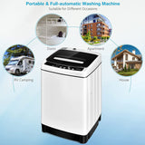 Full Automatic Washing Machine, 2 in 1 Portable Laundry Washer 1.5Cu.Ft 11Lbs Capacity Washer and Spinner Combo 8 Programs 10 Water Levels Energy Saving Top Load Washer for Apartment Dorm