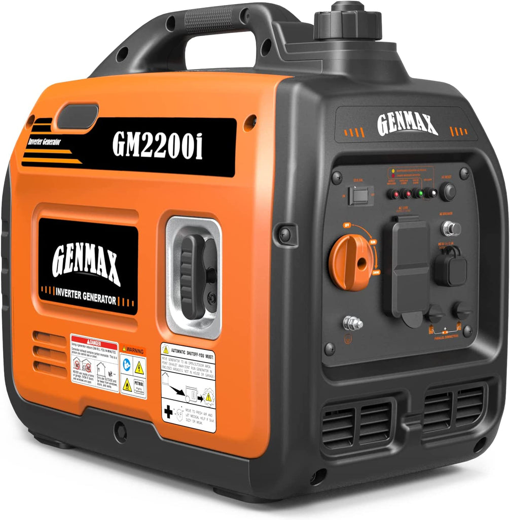 Portable Inverter Generator，2200W Ultra-Quiet Gas Engine, EPA Compliant, Eco-Mode Feature, Ultra Lightweight for Backup Home Use & Camping (Gm2200I)