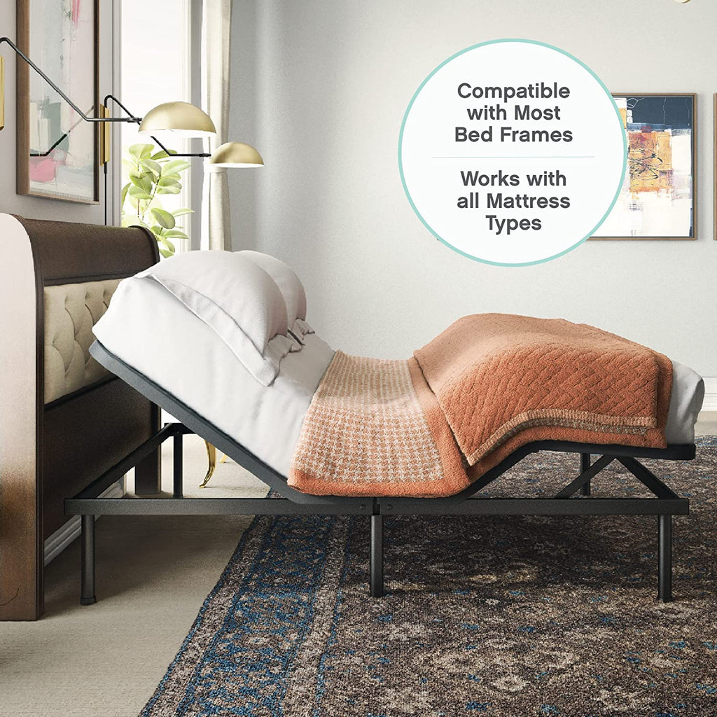 Adjustable Comfort Affordamatic 2.0 Adjustable Bed Base, Full, Black ...