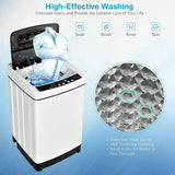 Full Automatic Washing Machine, 2 in 1 Portable Laundry Washer 1.5Cu.Ft 11Lbs Capacity Washer and Spinner Combo 8 Programs 10 Water Levels Energy Saving Top Load Washer for Apartment Dorm