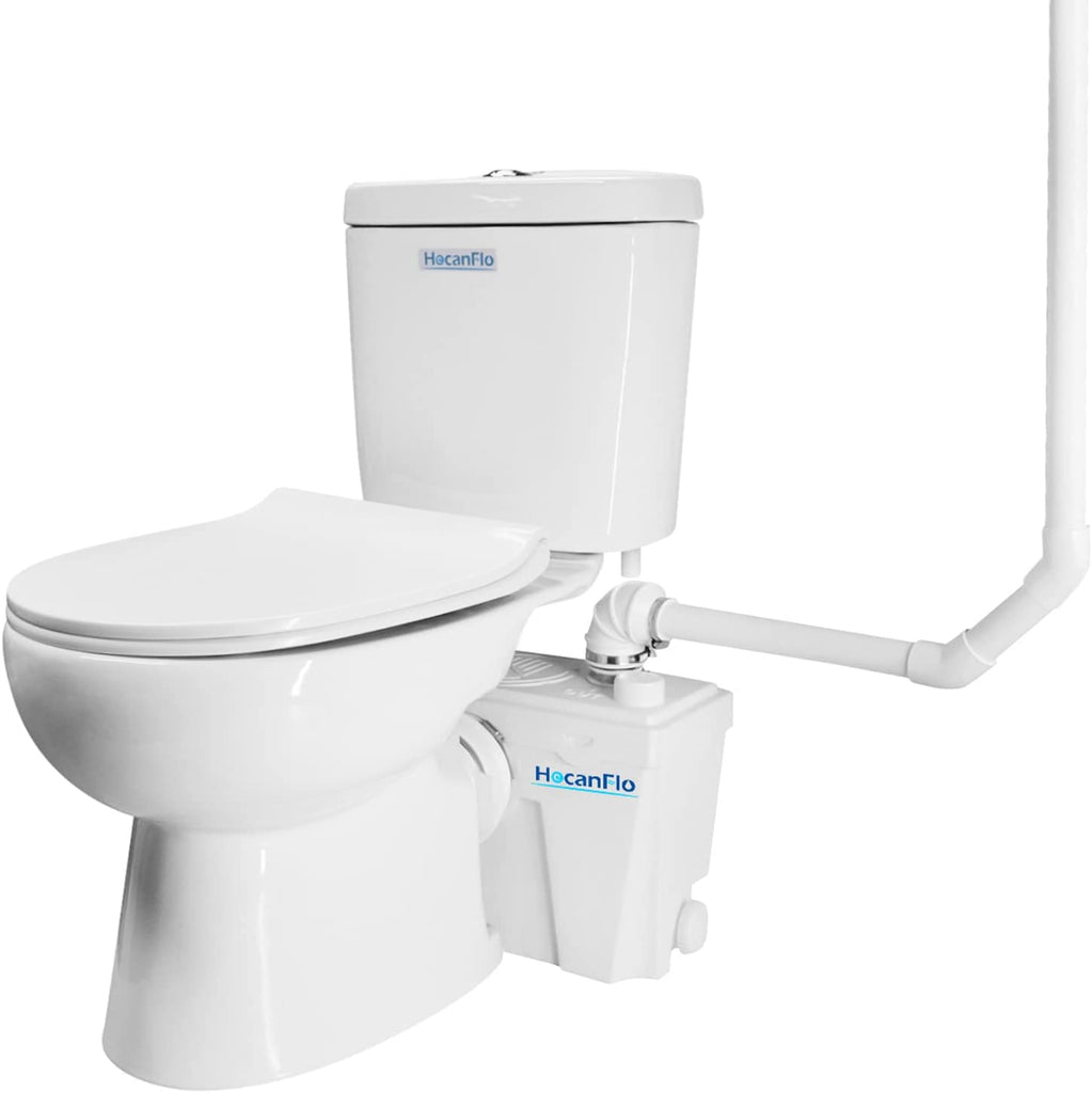 Macerating Toilet with 500Watt Macerator Pump, Upflush Toilet for