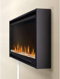 Alluravision-Nefl74Chs-Slim Wall Hanging Electric Fireplace, 74 Inch Slim, Black