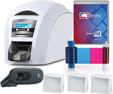 Magicard Enduro 3E Dual Sided ID Card Printer & Complete Supplies Package with Silver Edition  ID Software