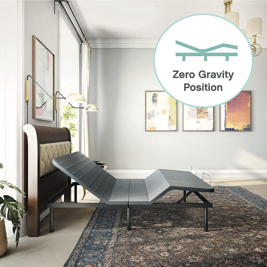 Adjustable Comfort Affordamatic 2.0 Adjustable Bed Base, Full, Black ...