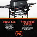 BBQ Grill and Smoker Charcoal Grill Portable for Outdoor Barbeque Grilling Camping, Backyard, Patio, Cast Aluminium Grills, Coal, PK Aaron Franklin Addition