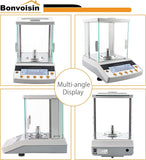 Digital Analytical Balance 0.1Mg High Precision Lab Scale CE Certificated Electronic Balance 0.0001G Scientific Laboratory Scale (220G, 0.1Mg)