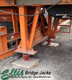 Manufacturing Company Bridge Jack - 13" - 19" Range of Adjustment - Safe Load Capacity 80,000 Lb - Acme Screw 2 1/2" in Diameter - Greased for Easy Turning - Capable of Extending a Full 6"