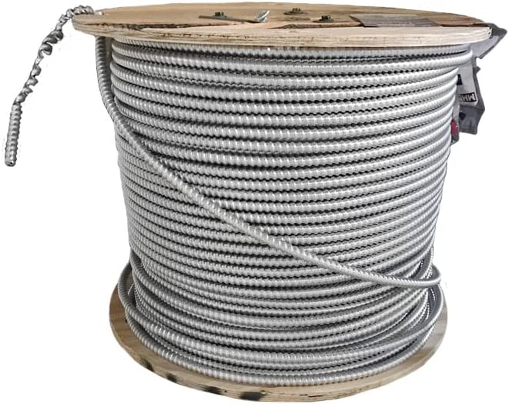 12/2 Metal Clad (MC) Cable with Aluminum Armor and Copper Conductors (1000 Feet)