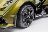 Lamborghini V12 Vision Gran Turismo Ride on Sports Car for Kids., Army Green, Large